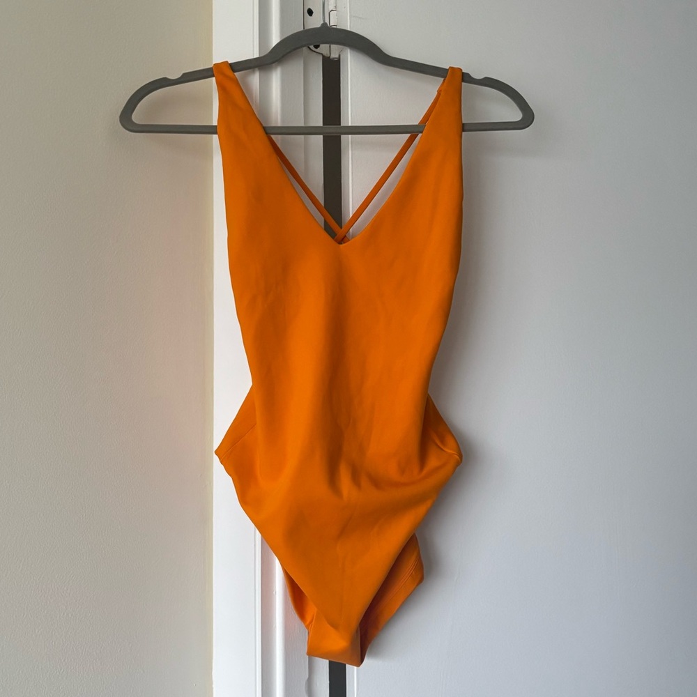 Left On Friday Weekender cross back high cut one piece